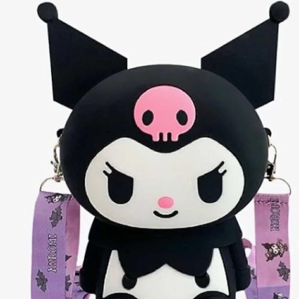 NEW Sanrio Kuromi Silicone Crossbody Bag Purse Detachable Strap Anime NWOT
